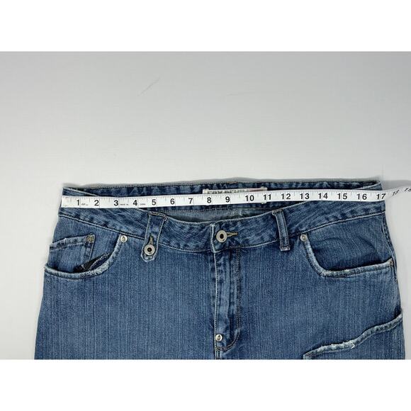 Fox Denim Plan B Jeans Male Size 34 Blue Baggy Wide Leg Detailed Hardware - Picture 4 of 16